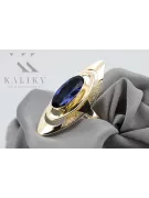 Sapphire 14K Yellow gold Ring Vintage style vrc189y